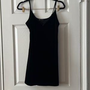 brandy melville black velvet dress
